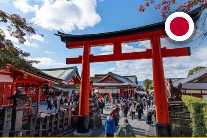 Torii gates at Fushimi Inari shrine, Kyoto — overseas jobs in Japan